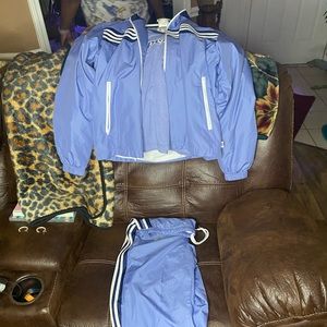 Three Piece Addidas Jogging Suit . Worn Twice .
